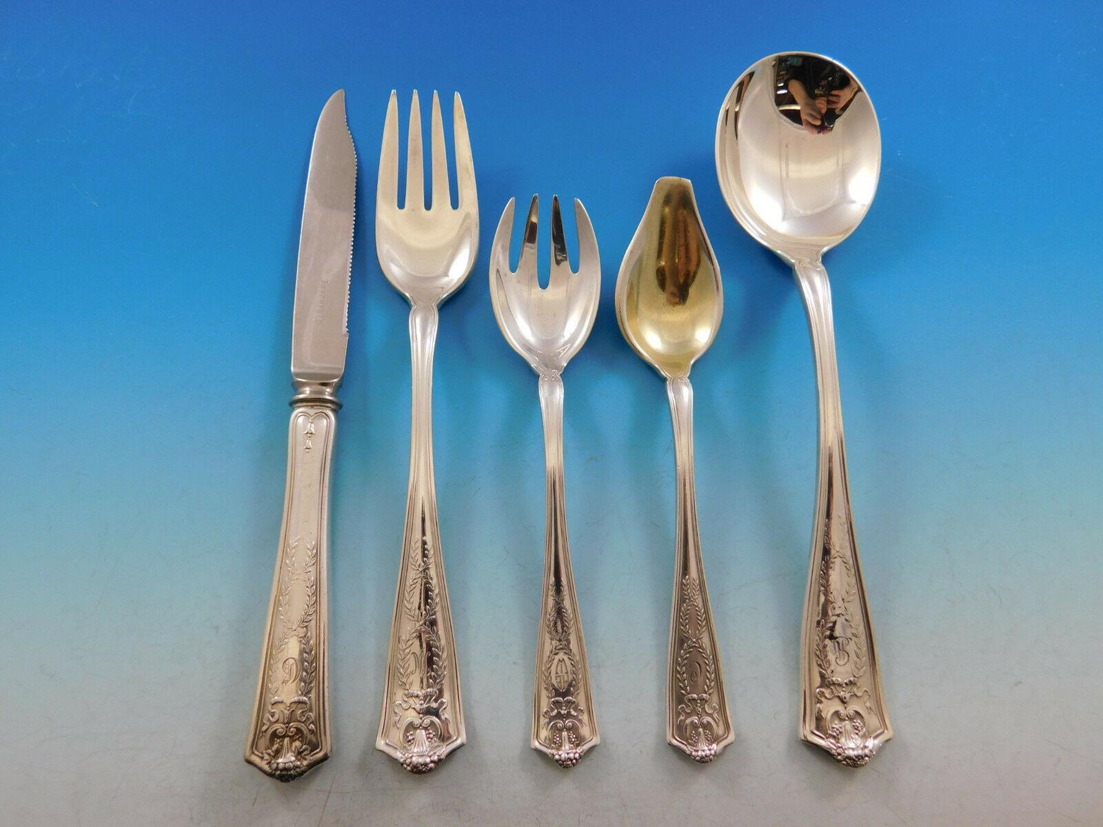 Winthrop by Tiffany & Co Sterling Silver Flatware Set 12 Service 193 Pcs Dinner In Excellent Condition In Big Bend, WI