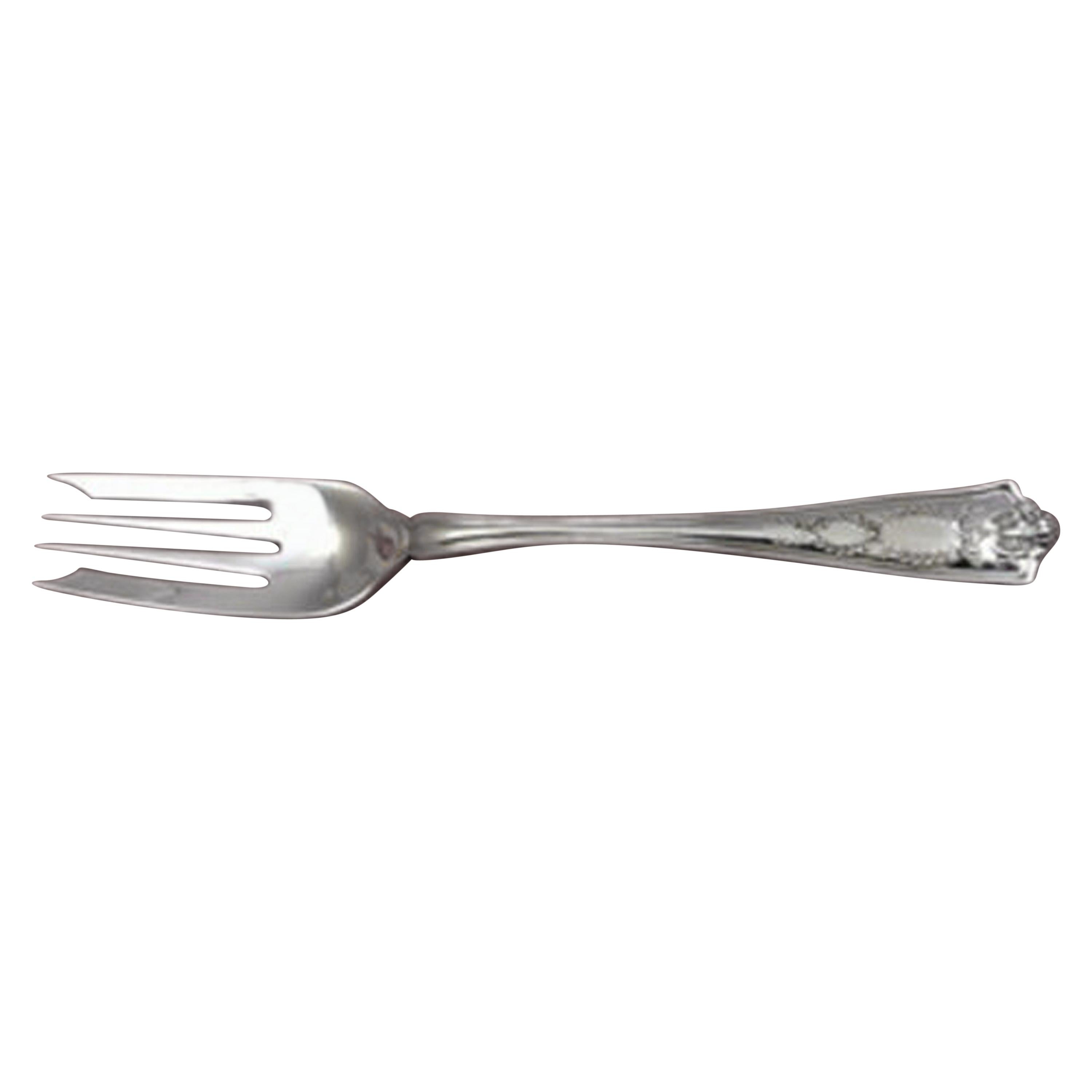 Sterling silver salad fork, 4-tine, 7
