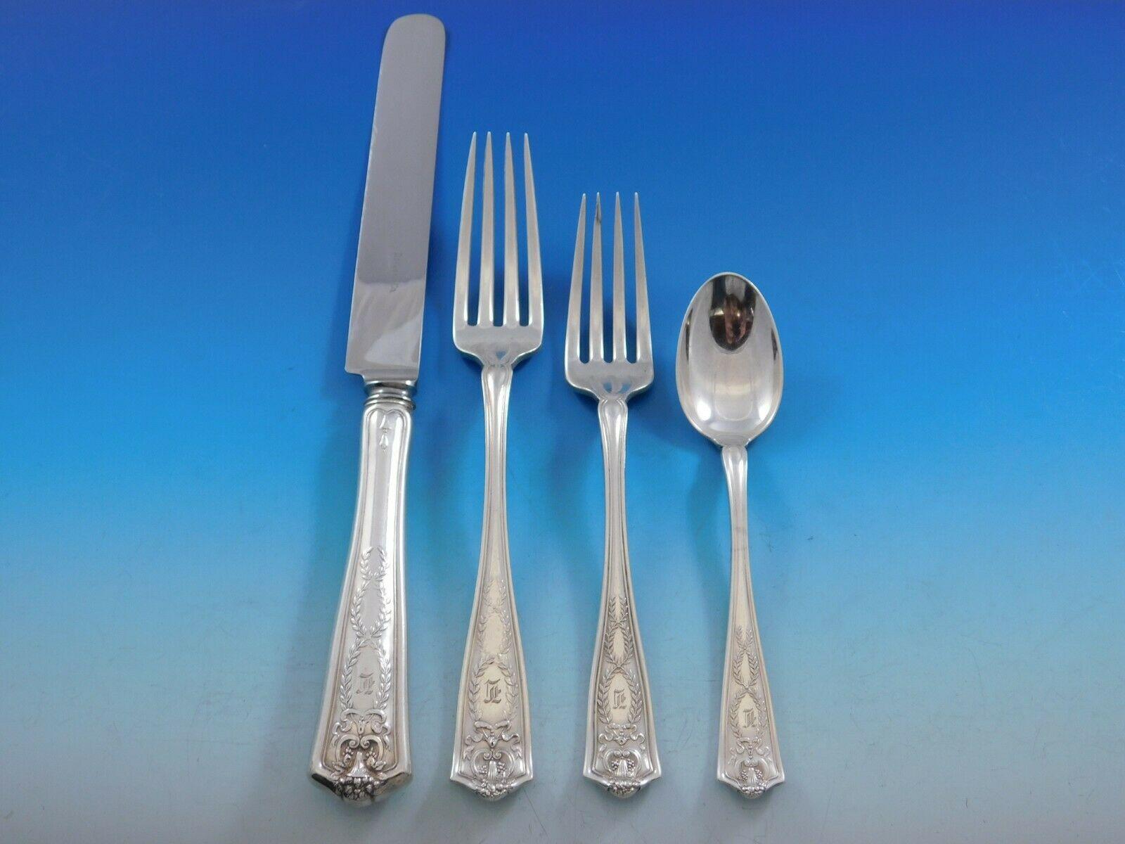 Winthrop by Tiffany Sterling Silver Flatware Set 8 Service 40 Pcs Dinner In Excellent Condition In Big Bend, WI