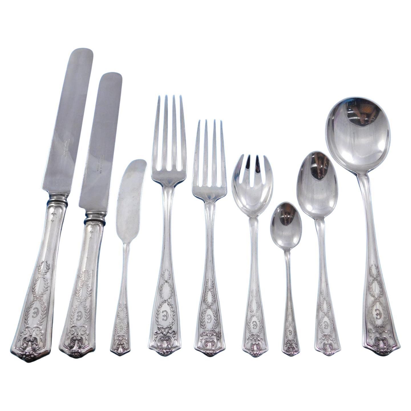 Winthrop by Tiffany Set di posate in argento Sterling Servizio 65 pezzi Cena E Mono