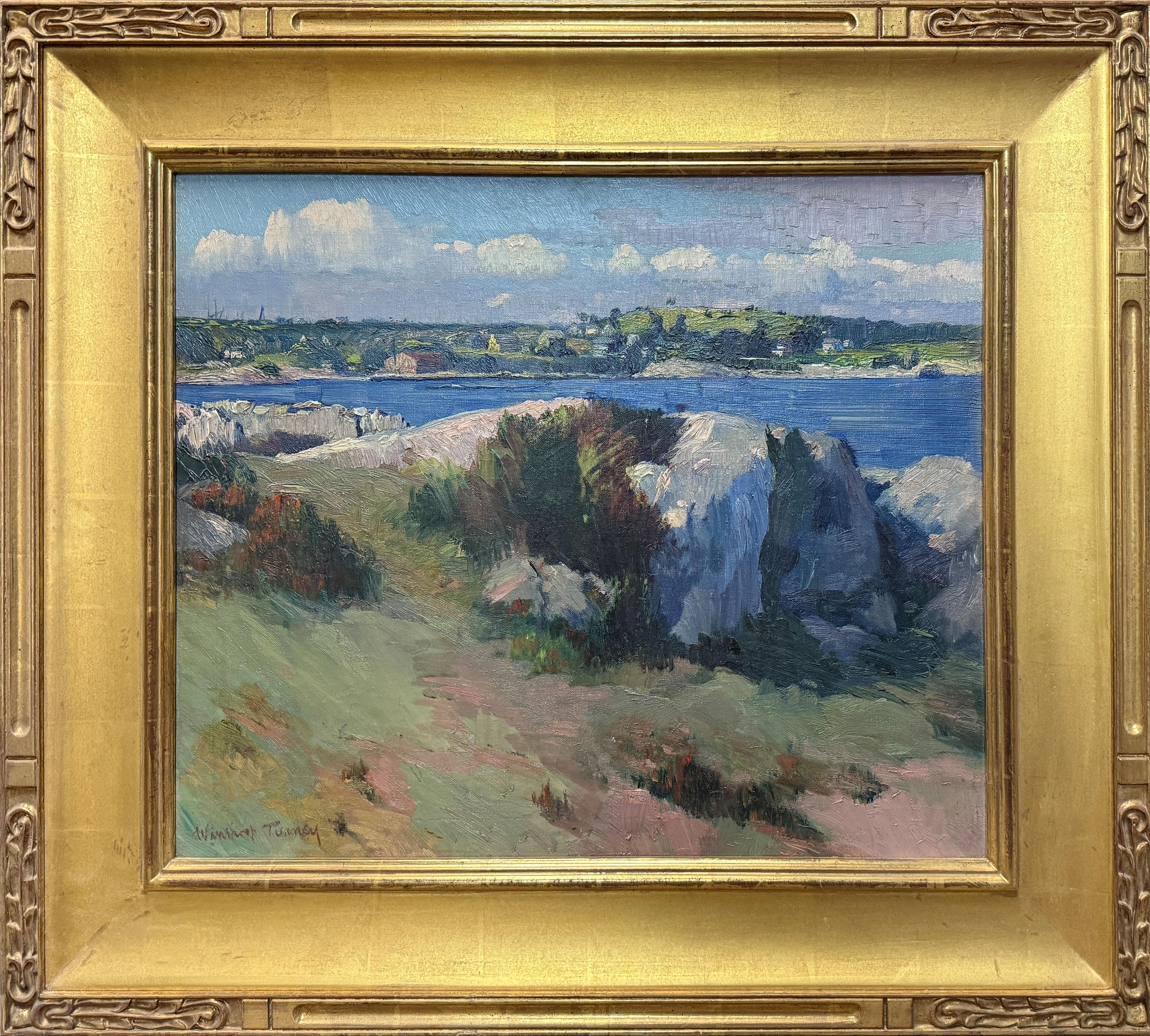 Turney Winthrop Duthie de Pineon Hill, Rockport, paysage d'Amérique du Nord-Est - Painting de Winthrop Duthie Turney