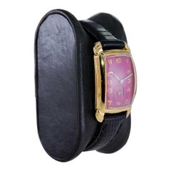 Winton Yellow Gold Filled Art Deco Tonneau Shape from 1940's