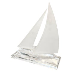 Wintrade Bevery Hills Lucite Sailboat Sculpture