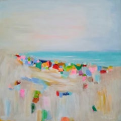 Brilliant Blue Sea, Wioletta Gancarz, Original Abstract Coastal Beach Painting