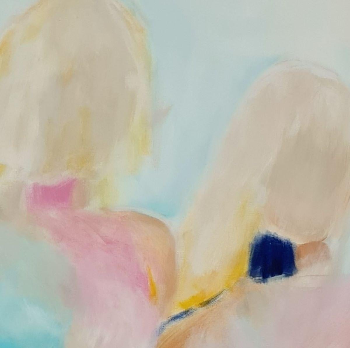 Femmes, pintura figurativa de estilo art déco, arte contemporáneo brillante y declarado en venta 1