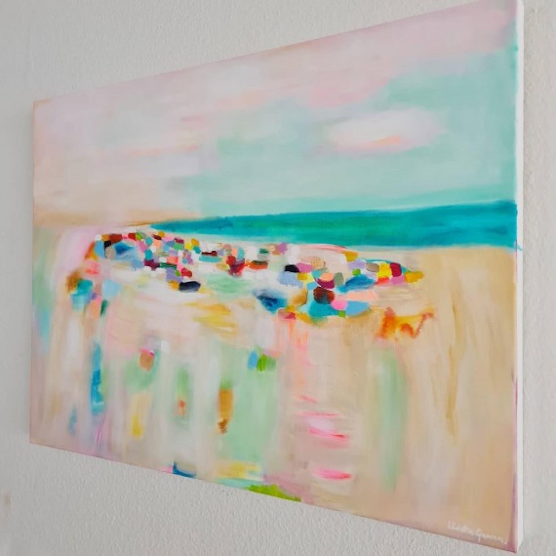 Laguna Beach 2, Wioletta Gancarz, peinture abstraite colorée originale en vente 1
