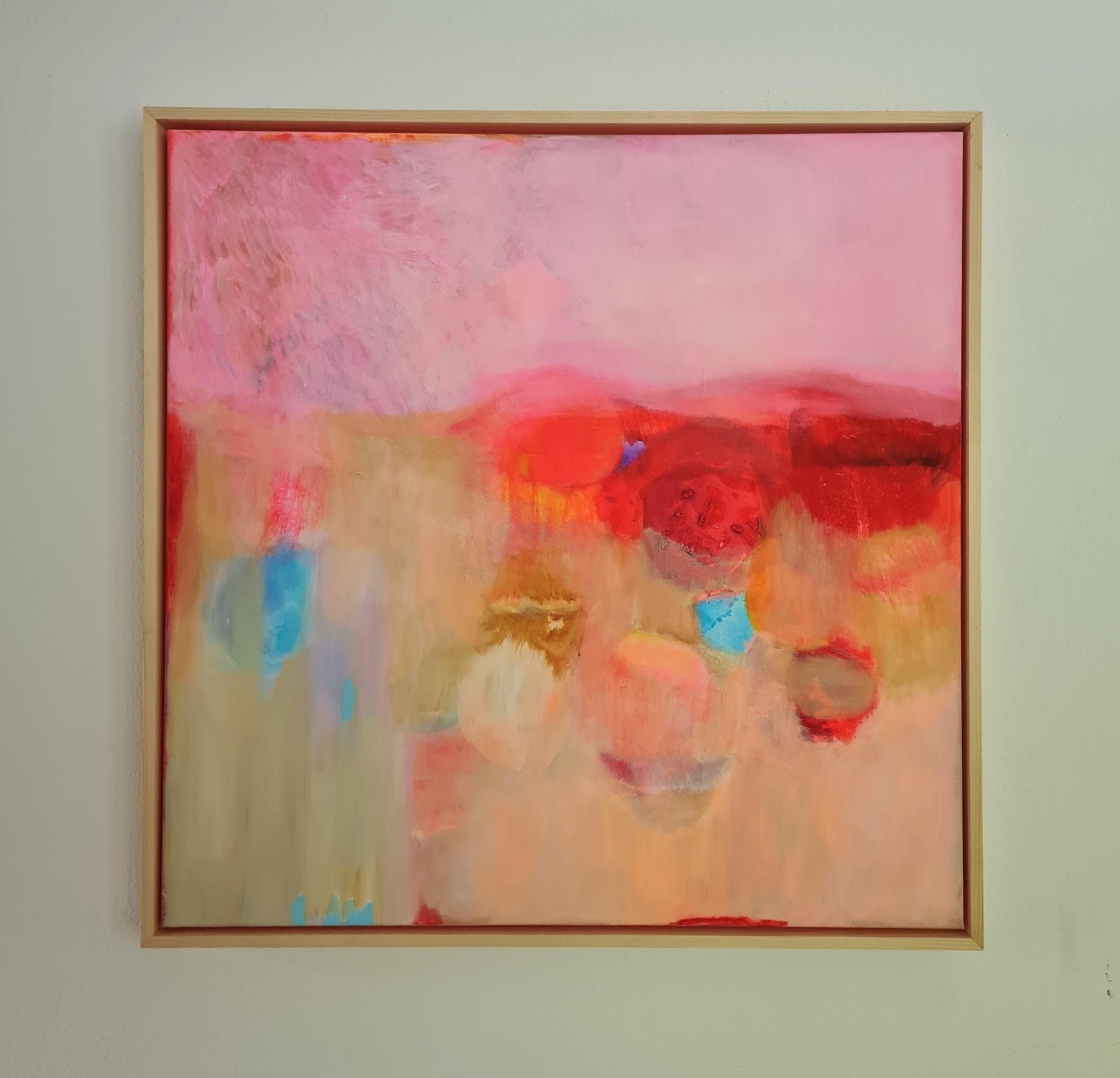 Mon Amour, Quadro originale, Astratto, Pittura rosa - Painting di Wioletta Gancarz