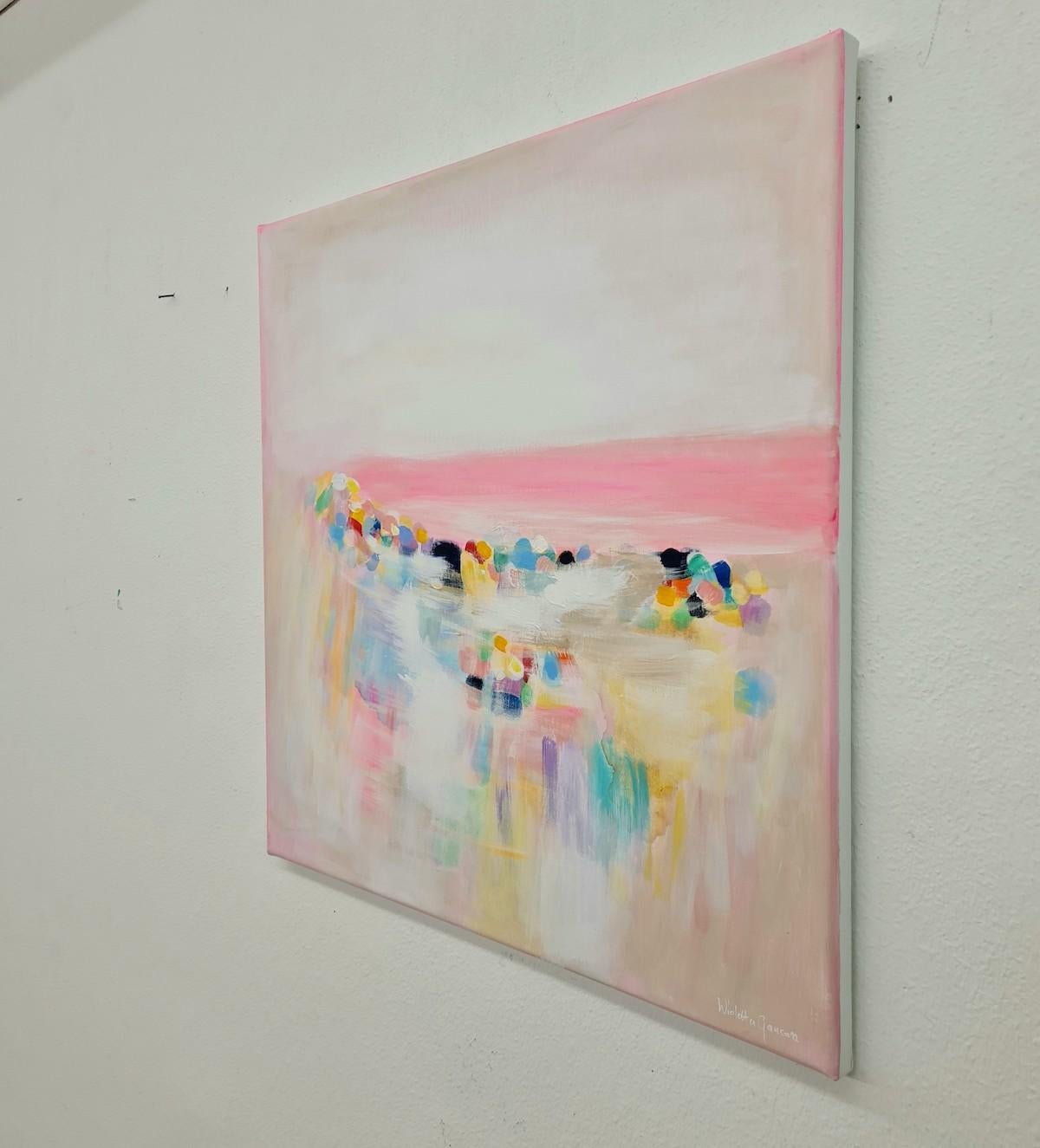 Pastel Beach 2 - Painting by Wioletta Gancarz