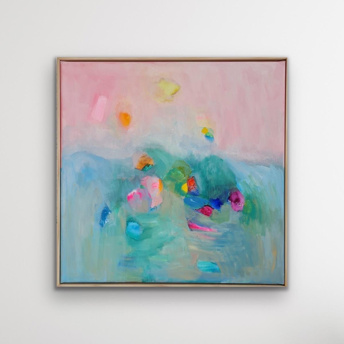 Rise Above The Clouds, peinture abstraite contemporaine, œuvre d'art originale et audacieuse - Abstrait Painting par Wioletta Gancarz