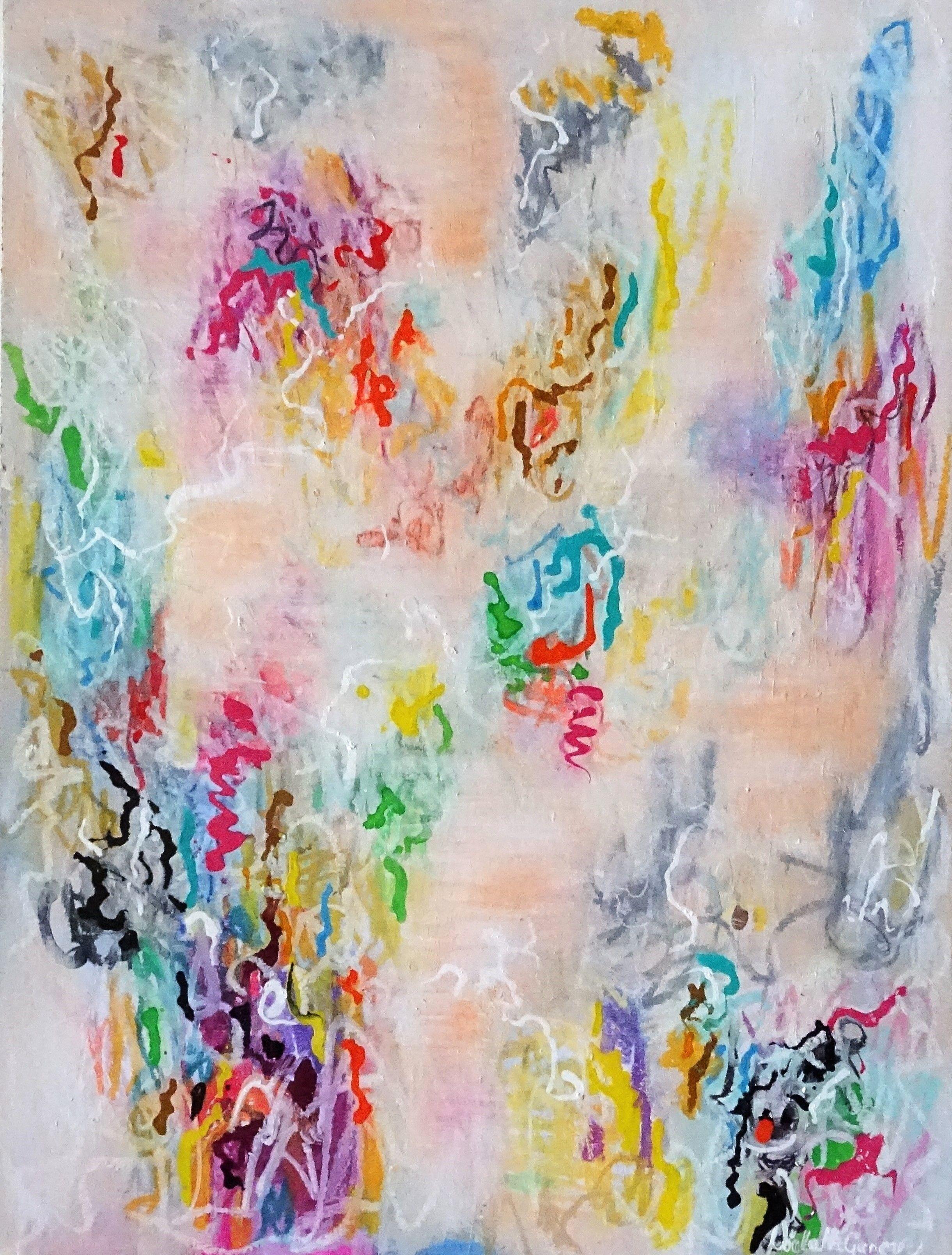 Secrets 2, Malerei, Acryl auf Papier