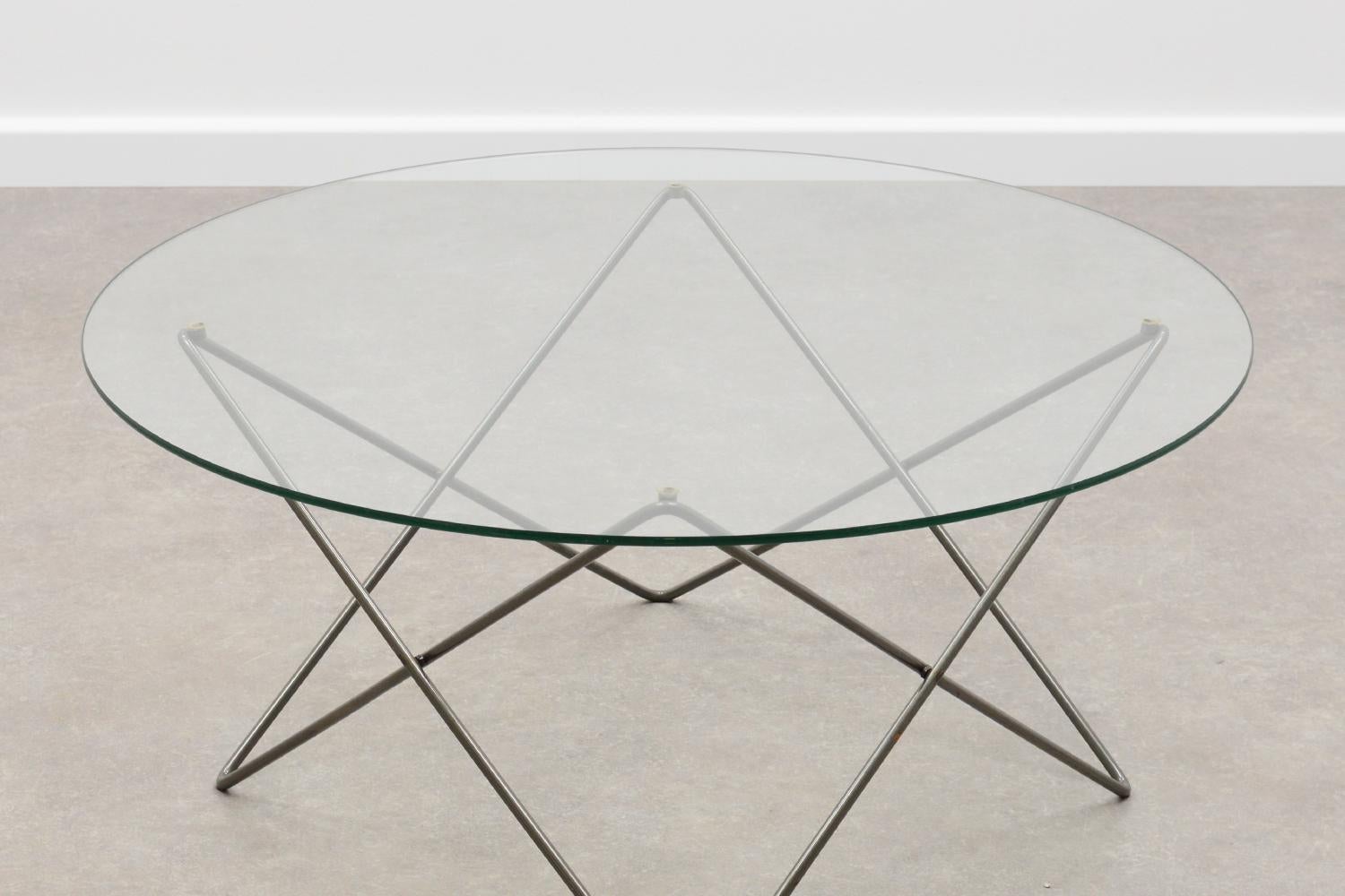 wire round coffee table