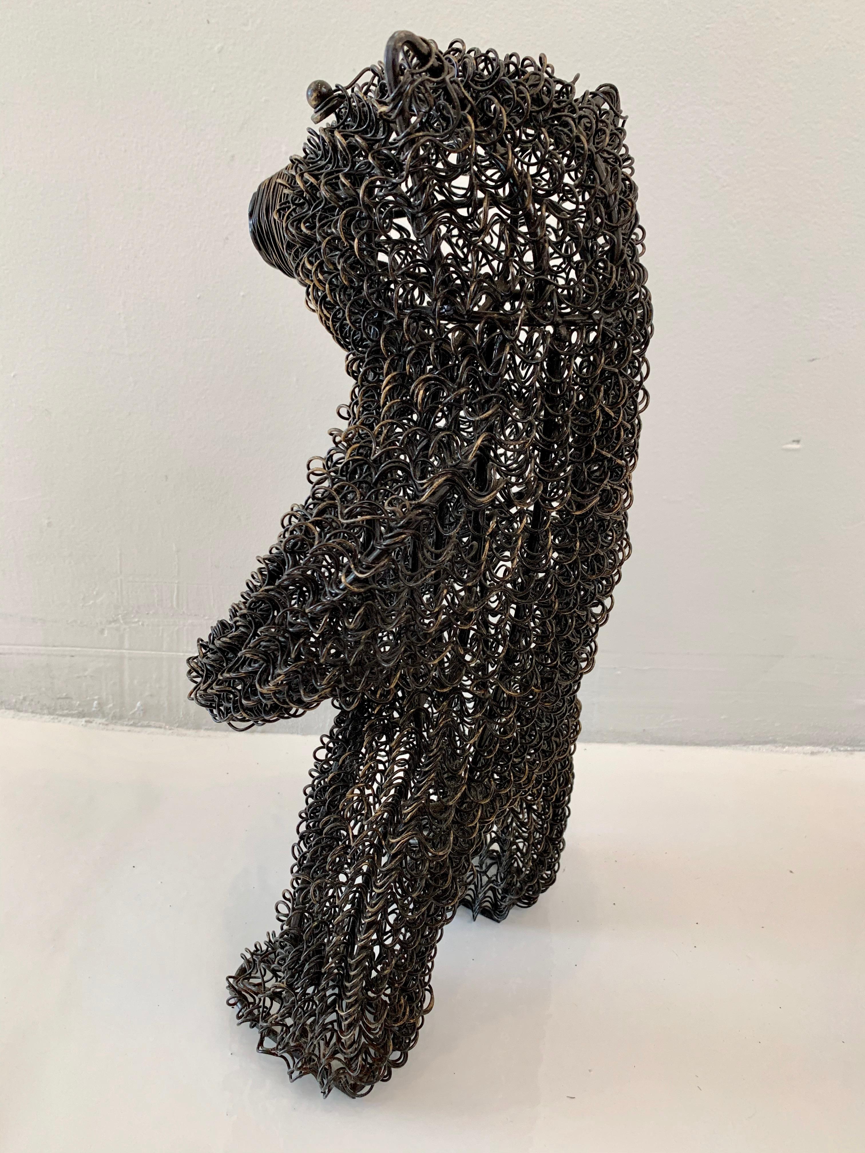 American Wire Bear Sculpture