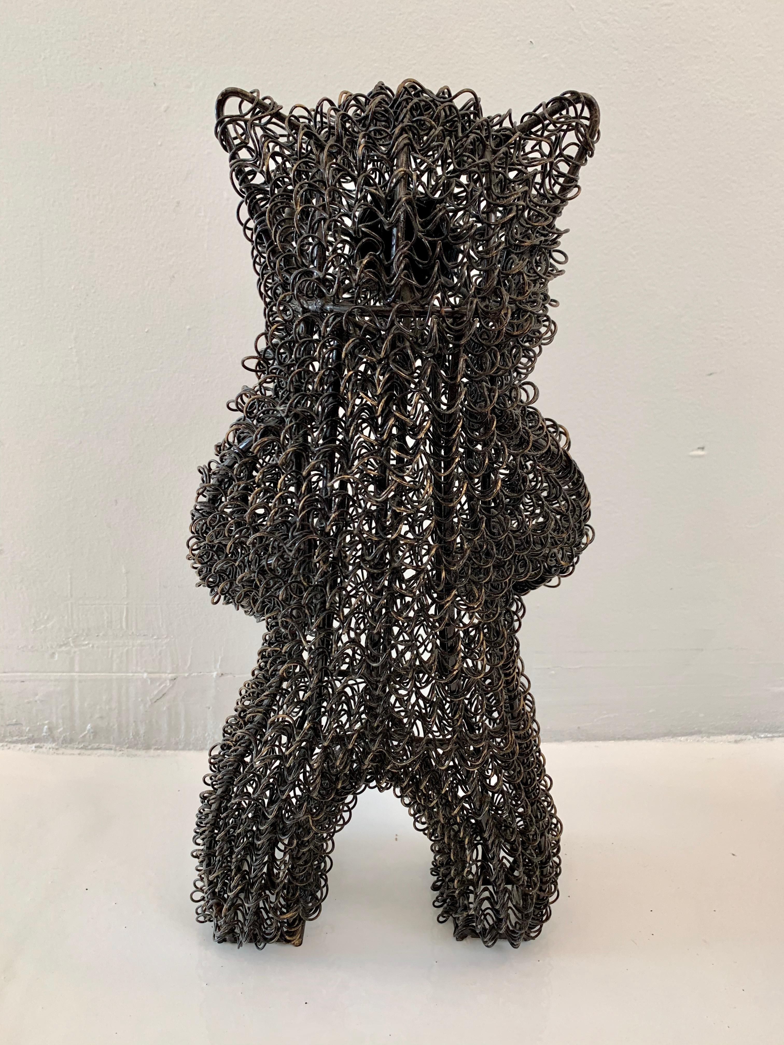 Wire Bear Sculpture In Good Condition In Los Angeles, CA