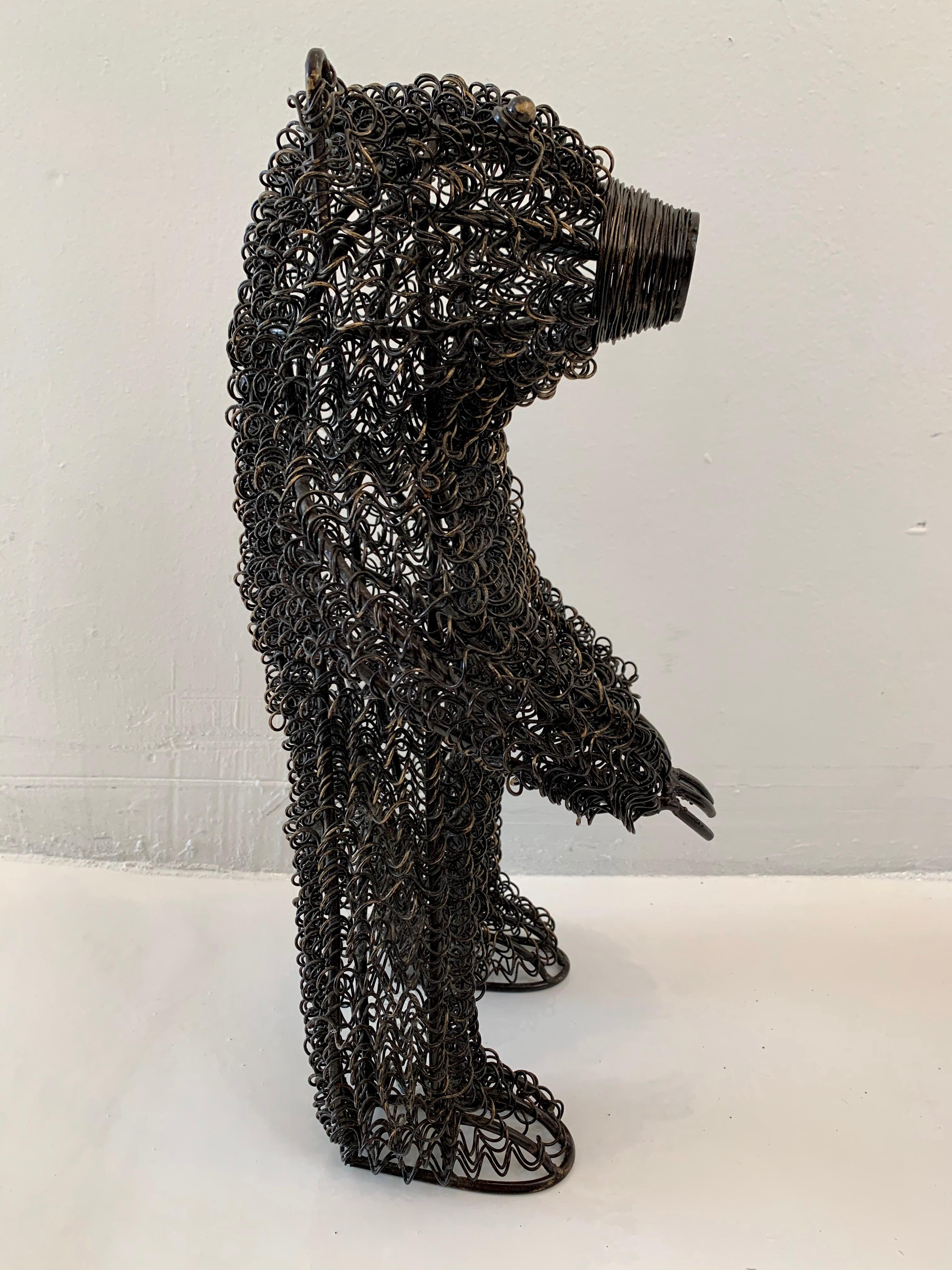 Late 20th Century Wire Bear Sculpture