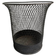 Vintage Wire Braided Mesh Waste Can