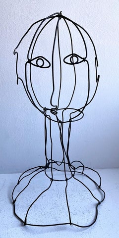 Wire Bust of a Woman in the style Alexander Calder's Circus