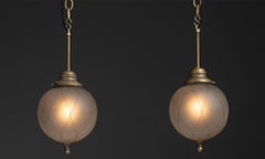 Wire Caged Globe Pendants, Netherlands 1920