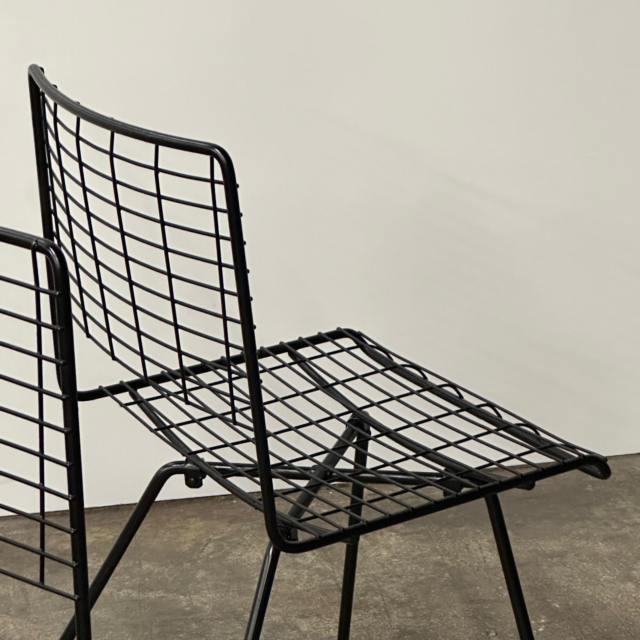 Mid-Century Modern Wire Chairs by John Keal for Pacific Iron For Sale