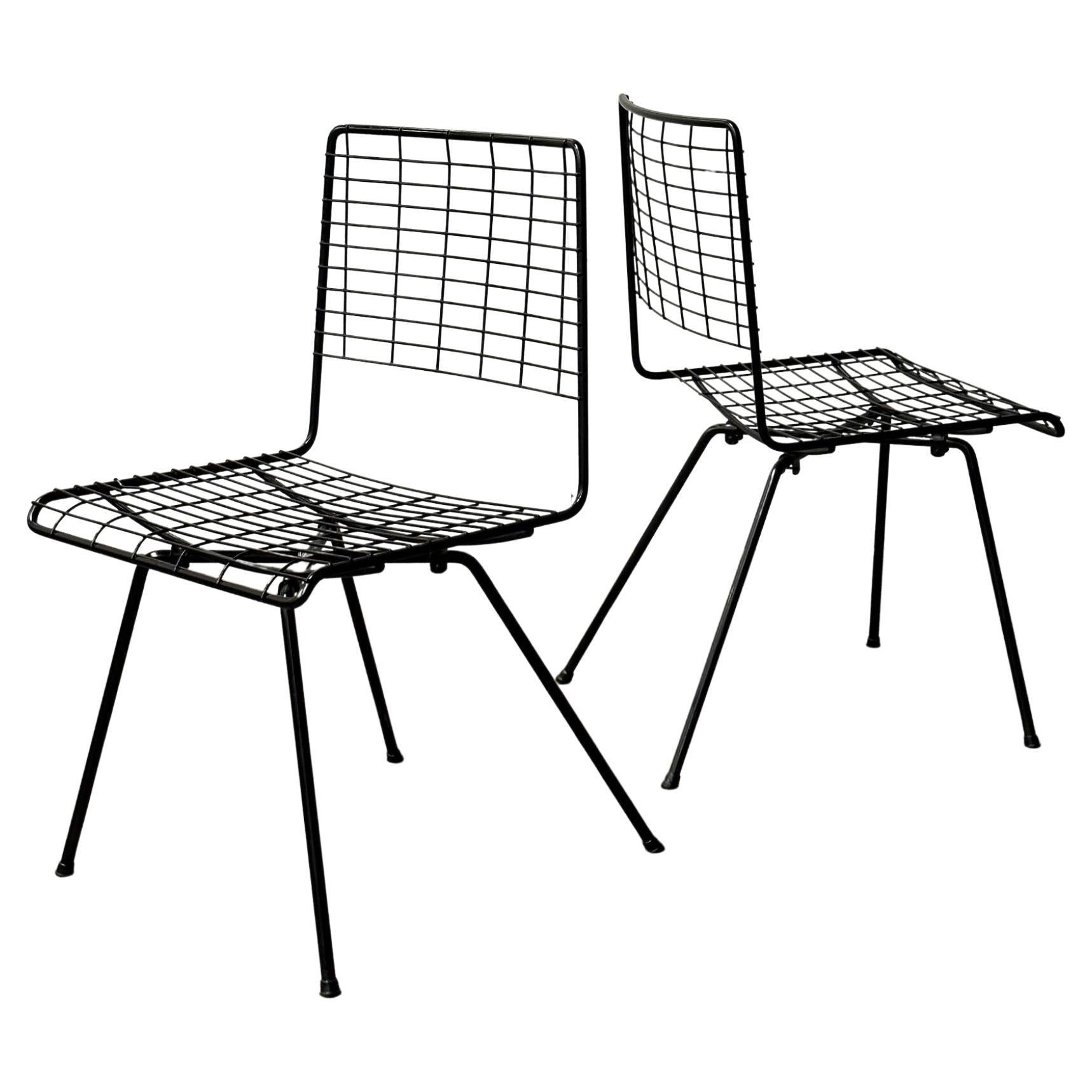Wire Chairs by John Keal for Pacific Iron For Sale
