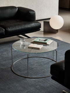 Wire Coffee Table in Polished Steel & Glass, Designed by Verner Panton for &T