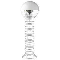 Wire Floor Lamp in White by Verner Panton