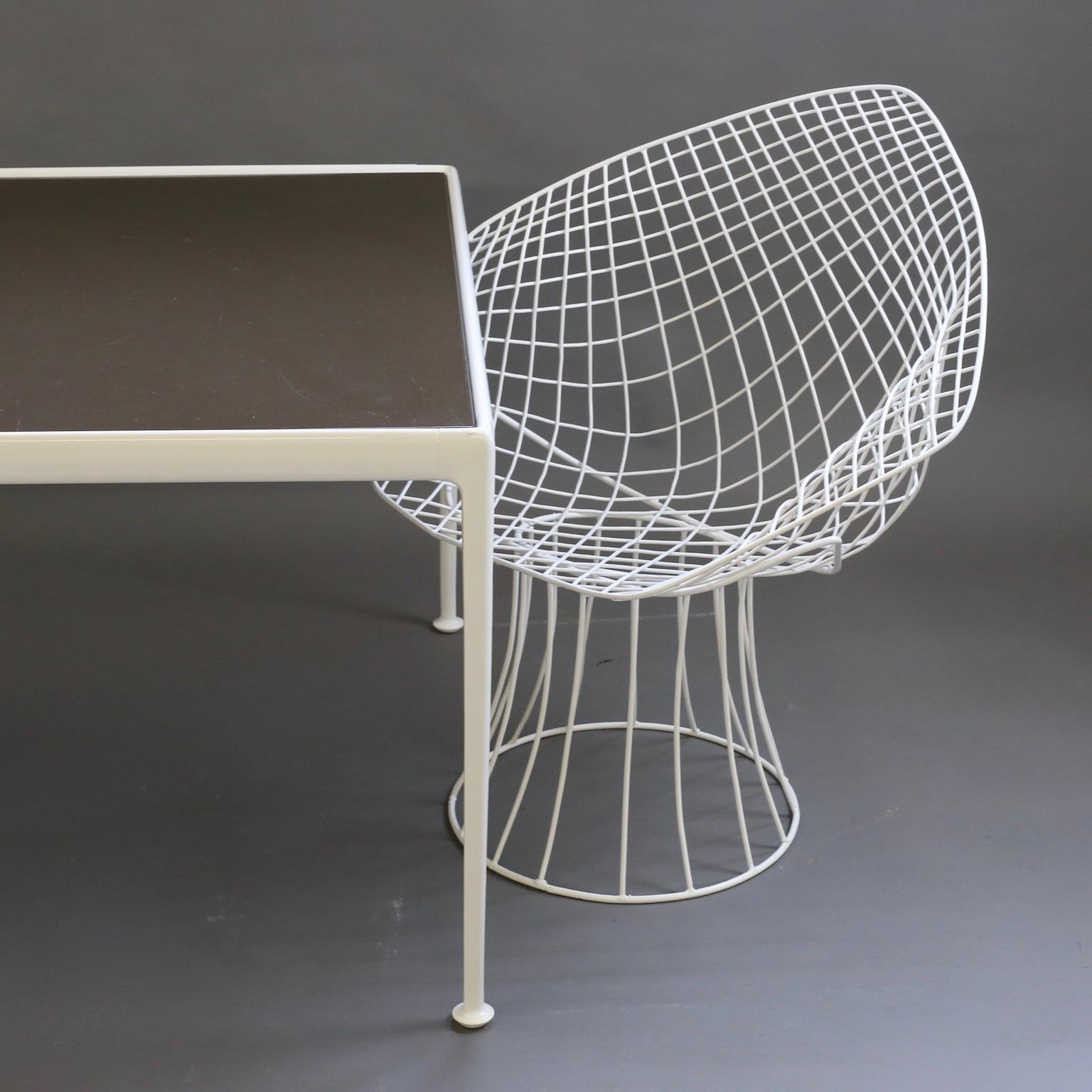 Mid-Century Modern Wire Framed Harry Bertoia Indoor/Outdoor Chairs  For Sale