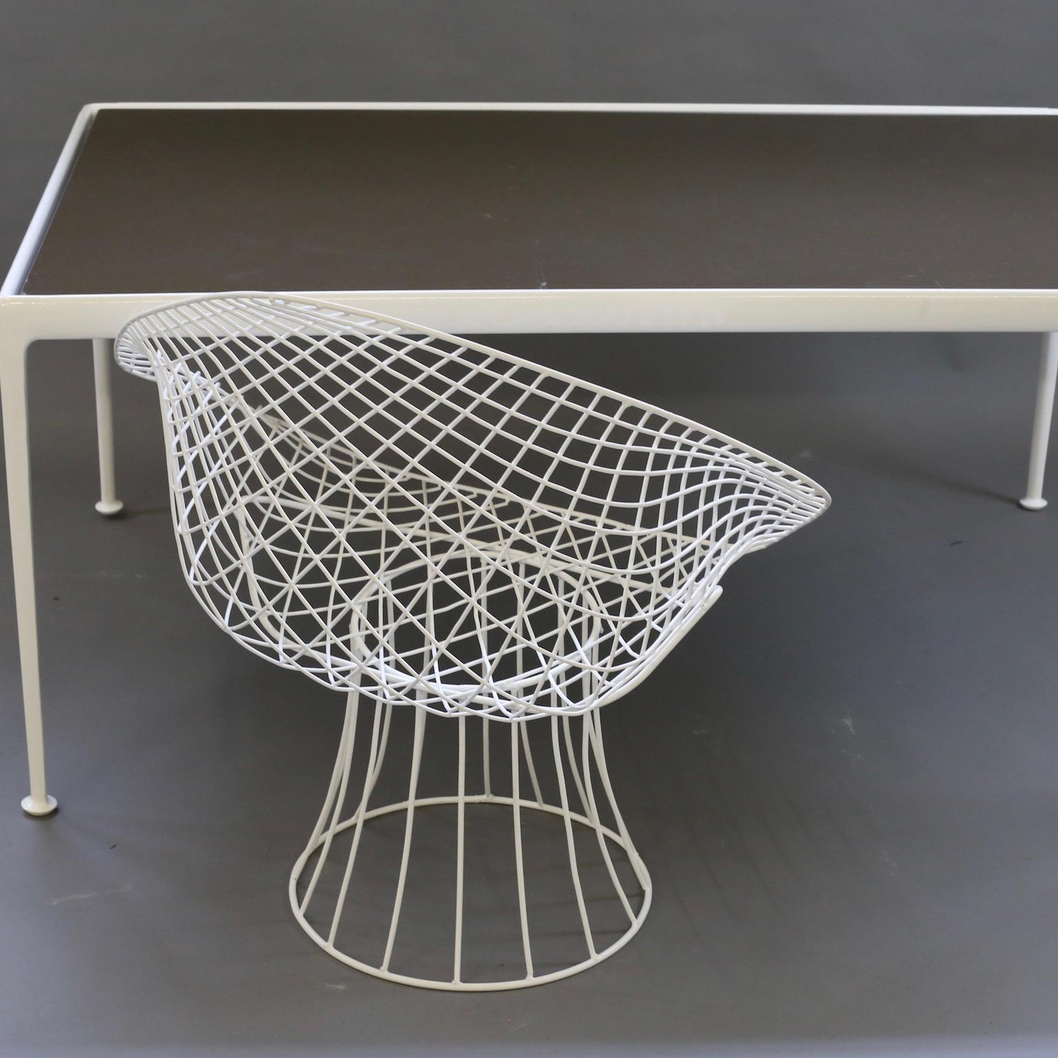 American Wire Framed Harry Bertoia Indoor/Outdoor Chairs  For Sale