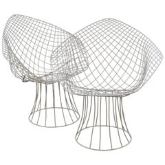 Wire Framed Harry Bertoia Indoor/Outdoor Chairs