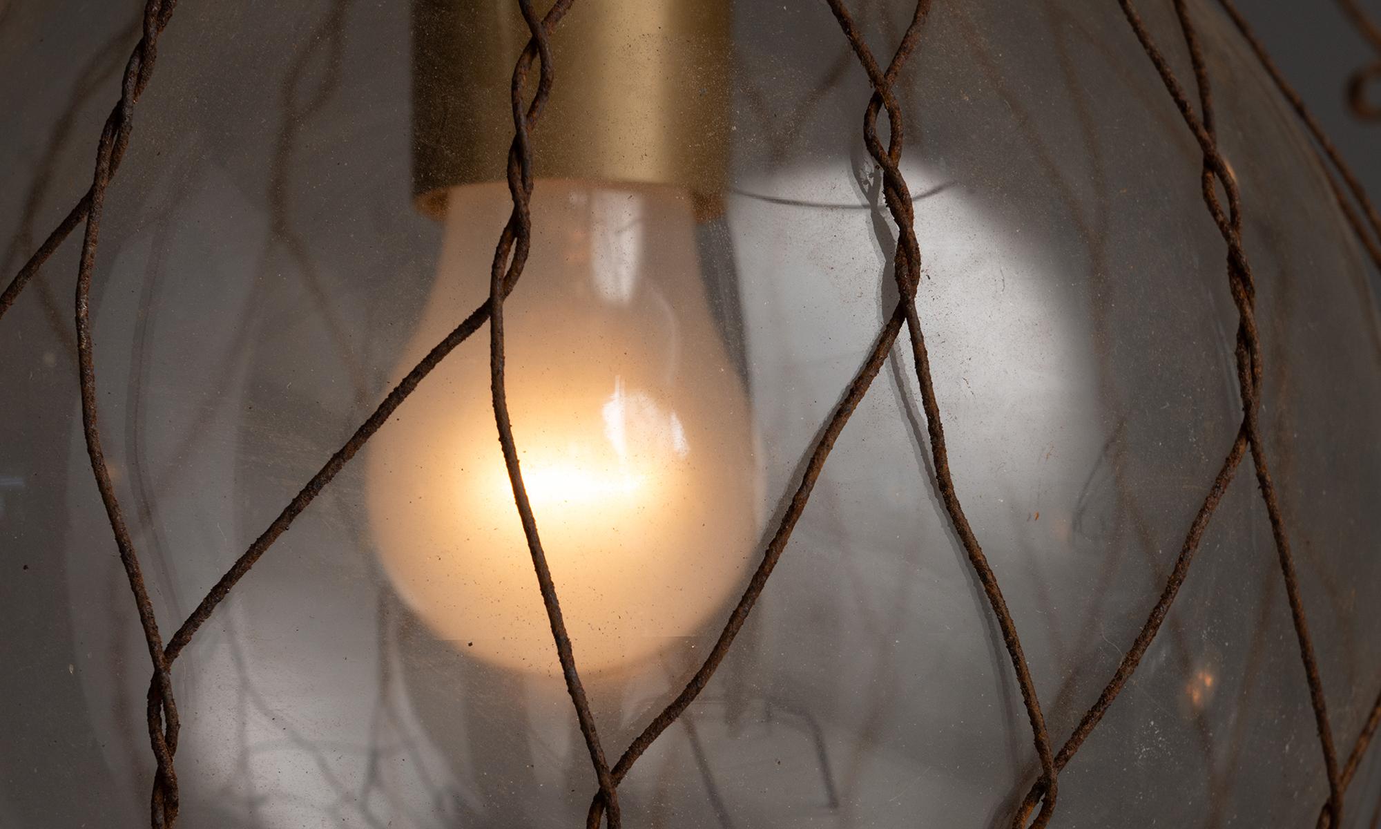 Wire & Glass Pendants, France 1940 2
