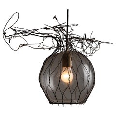 Wire & Glass Pendants, France 1940