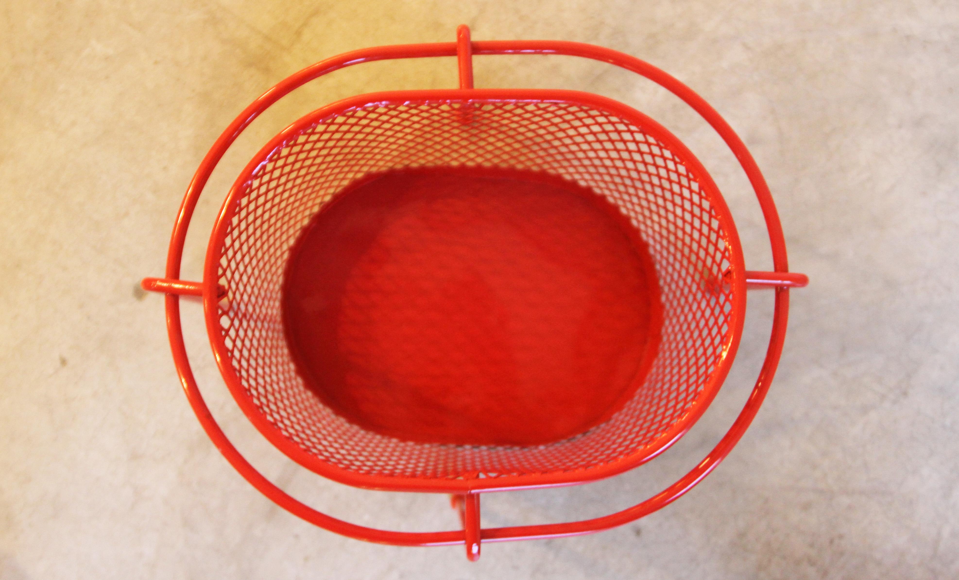 Designer: Maurice Duchin
Manufacture: Unknown
Period/style: Mid-Century Modern
Country: US
Date: 1950s

Recently powder coated in red.
Love this baby girl so much.