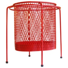 Wire Iron Modernist Waste Basket by Maurice Ducin, circa 1953