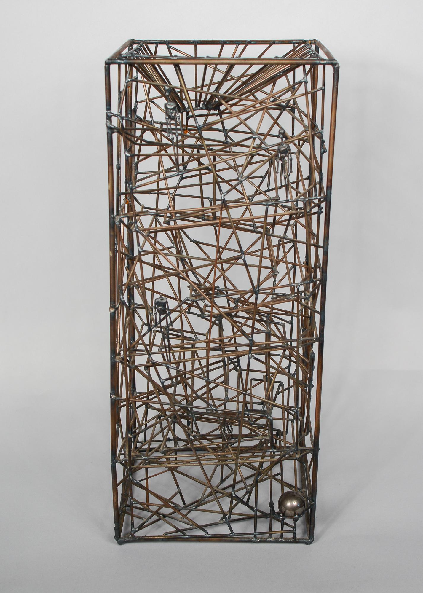 Mid-Century Modern Wire Kinetic Maze Sculpture by Guy Pullen