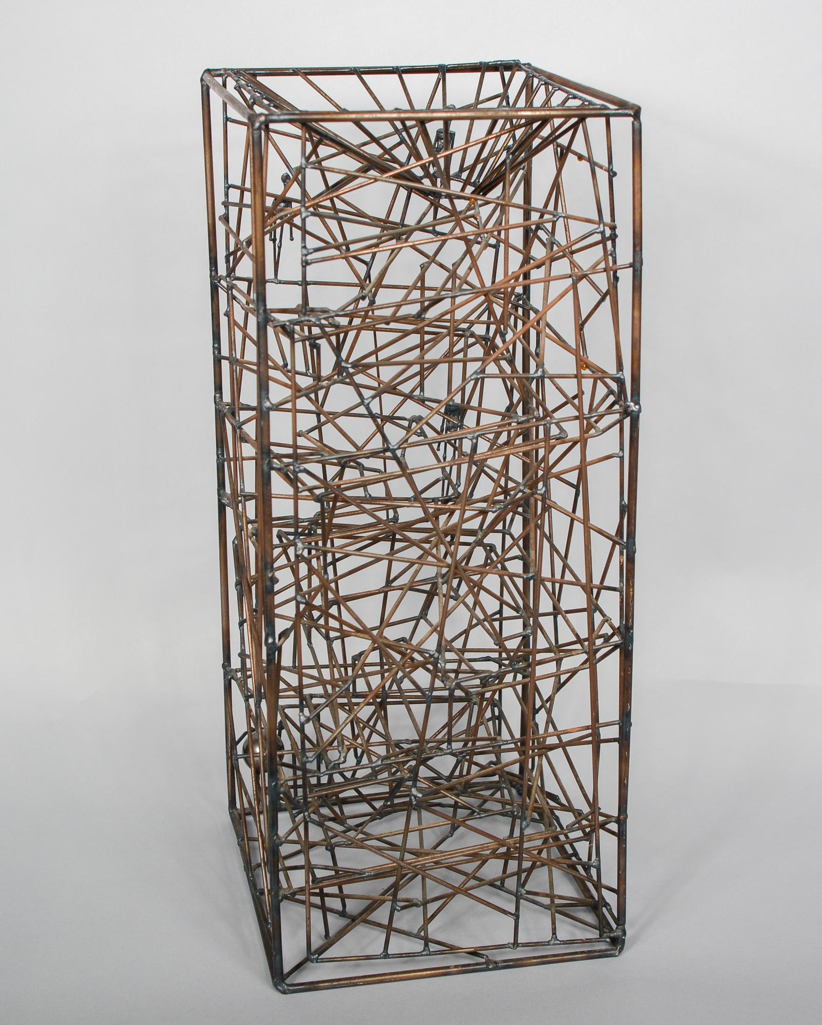 Wire Kinetic Maze Sculpture by Guy Pullen In Good Condition In San Mateo, CA
