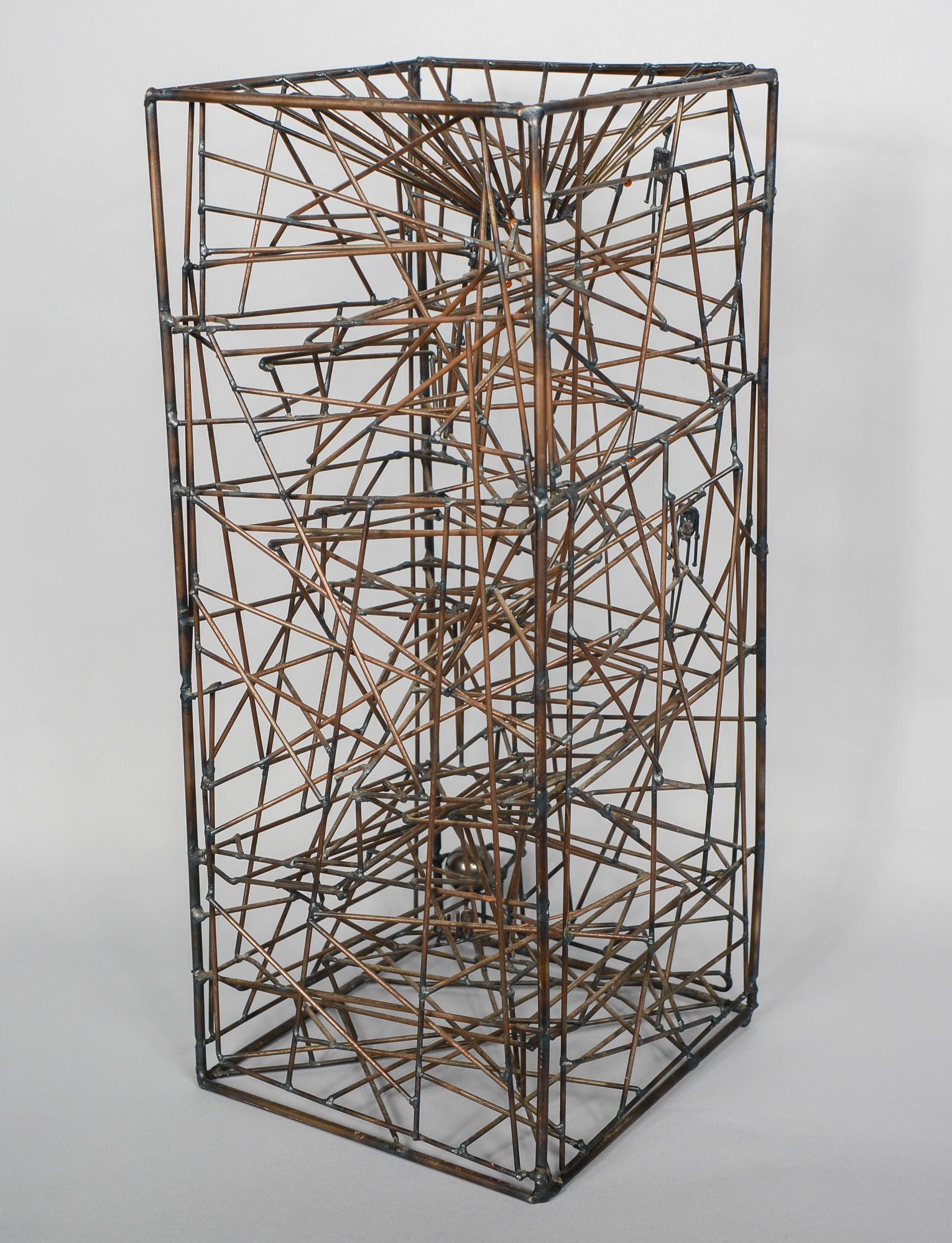 Late 20th Century Wire Kinetic Maze Sculpture by Guy Pullen