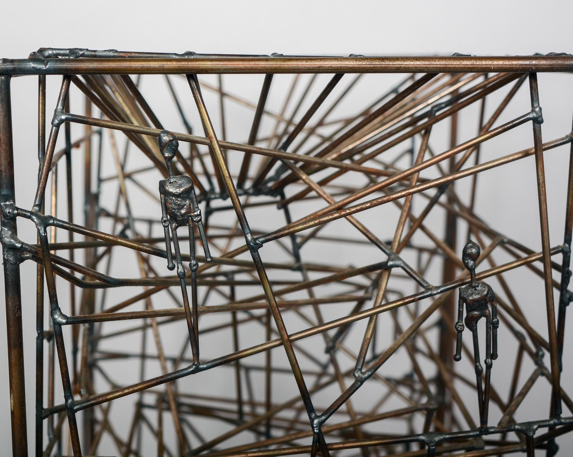 Wire Kinetic Maze Sculpture by Guy Pullen 1