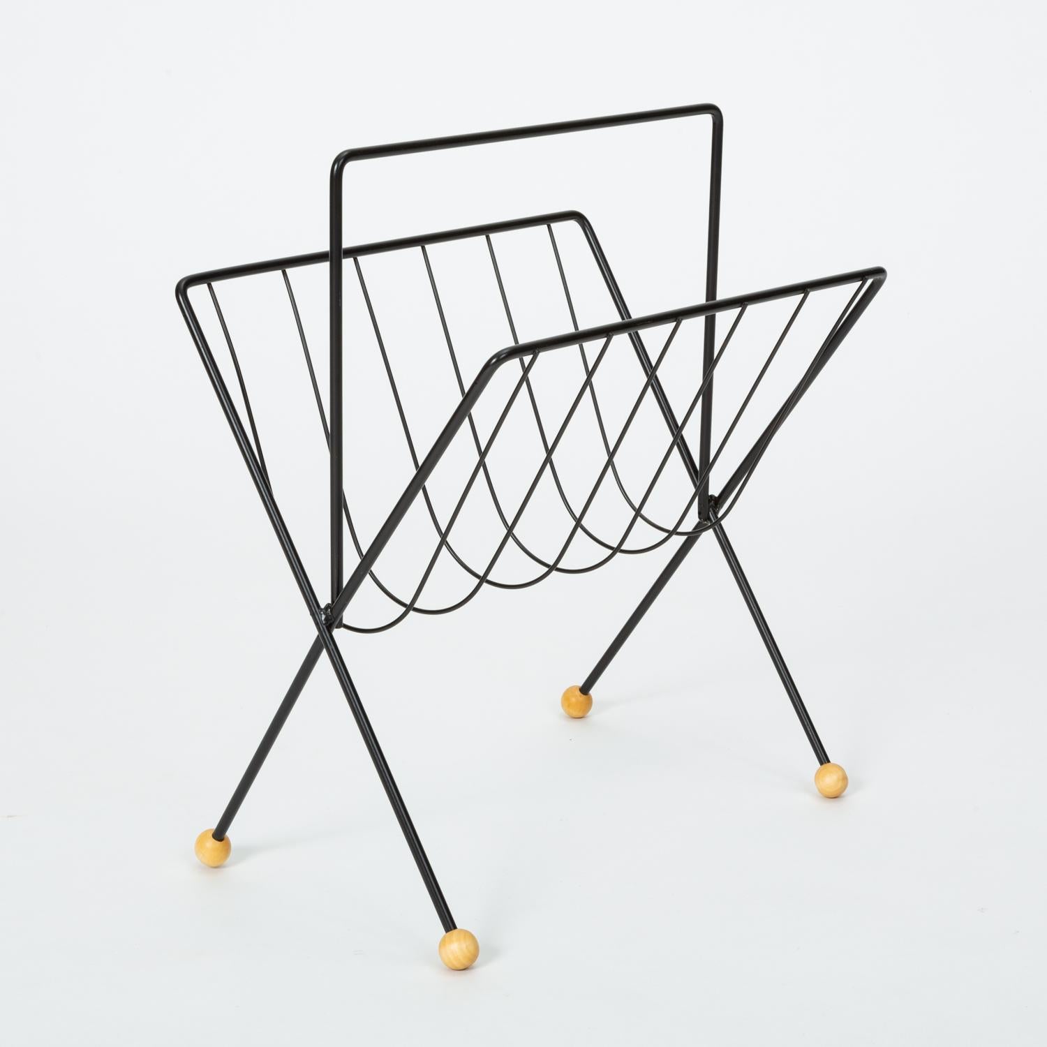 Powder-Coated Wire Magazine Rack by Tony Paul