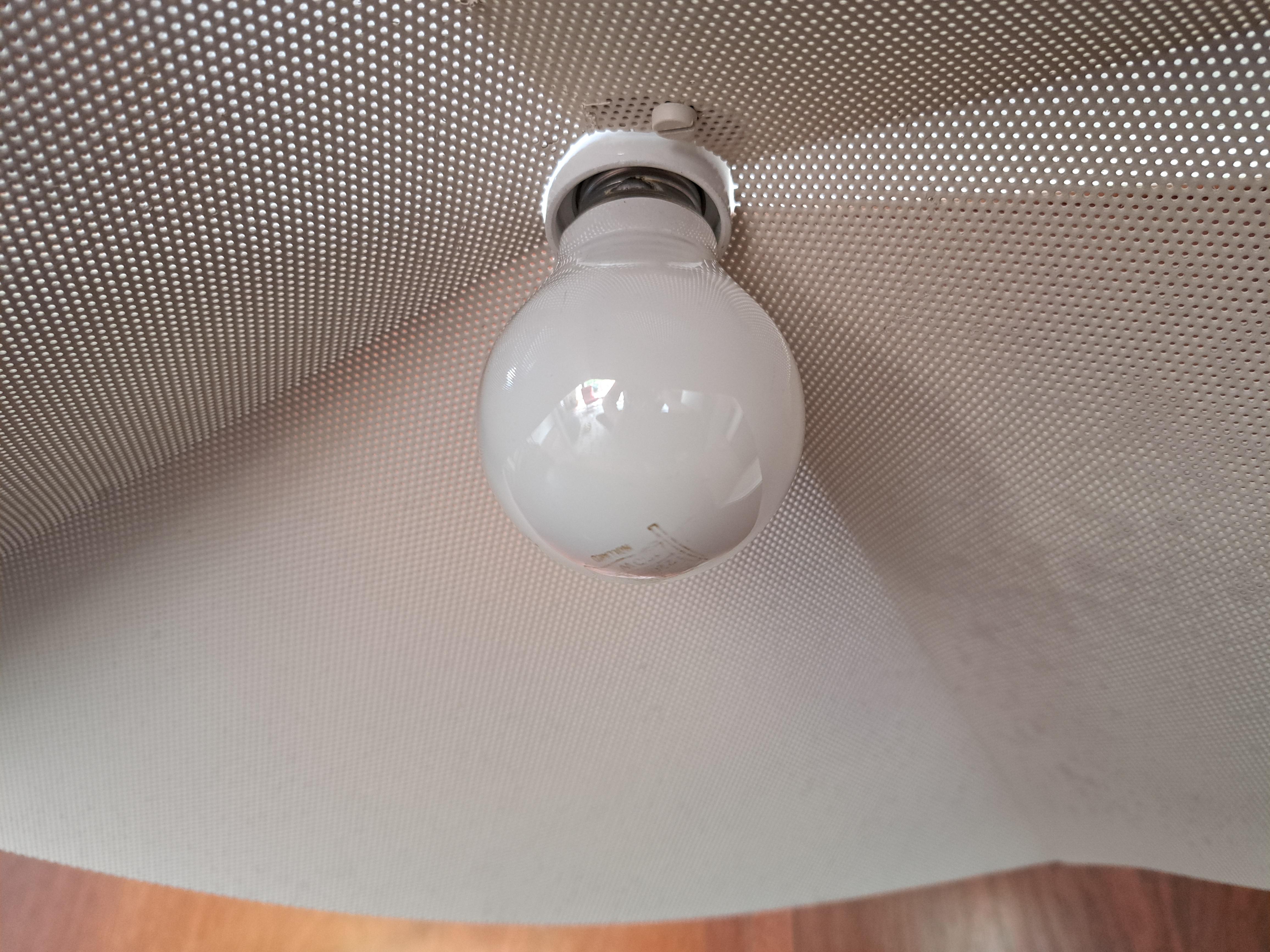 Ceiling light in perforated metal, Post-Modern, Netherlands In Fair Condition In Saint Leonards-on-sea, England
