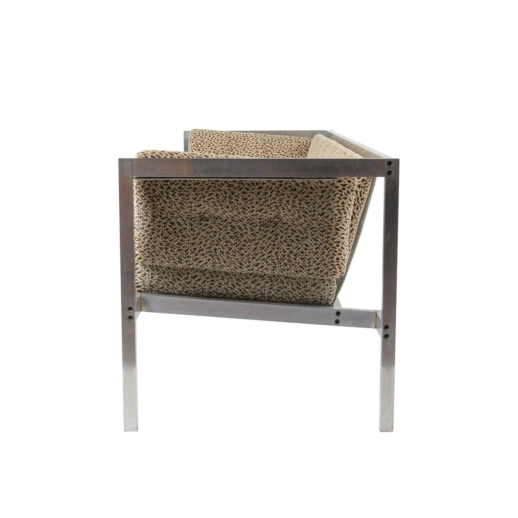 Drahtgeflecht-Sofa Attr. Gordon Bird & William Rietkerk für Bird-Rietkerk Associates im Zustand „Relativ gut“ im Angebot in Sagaponack, NY