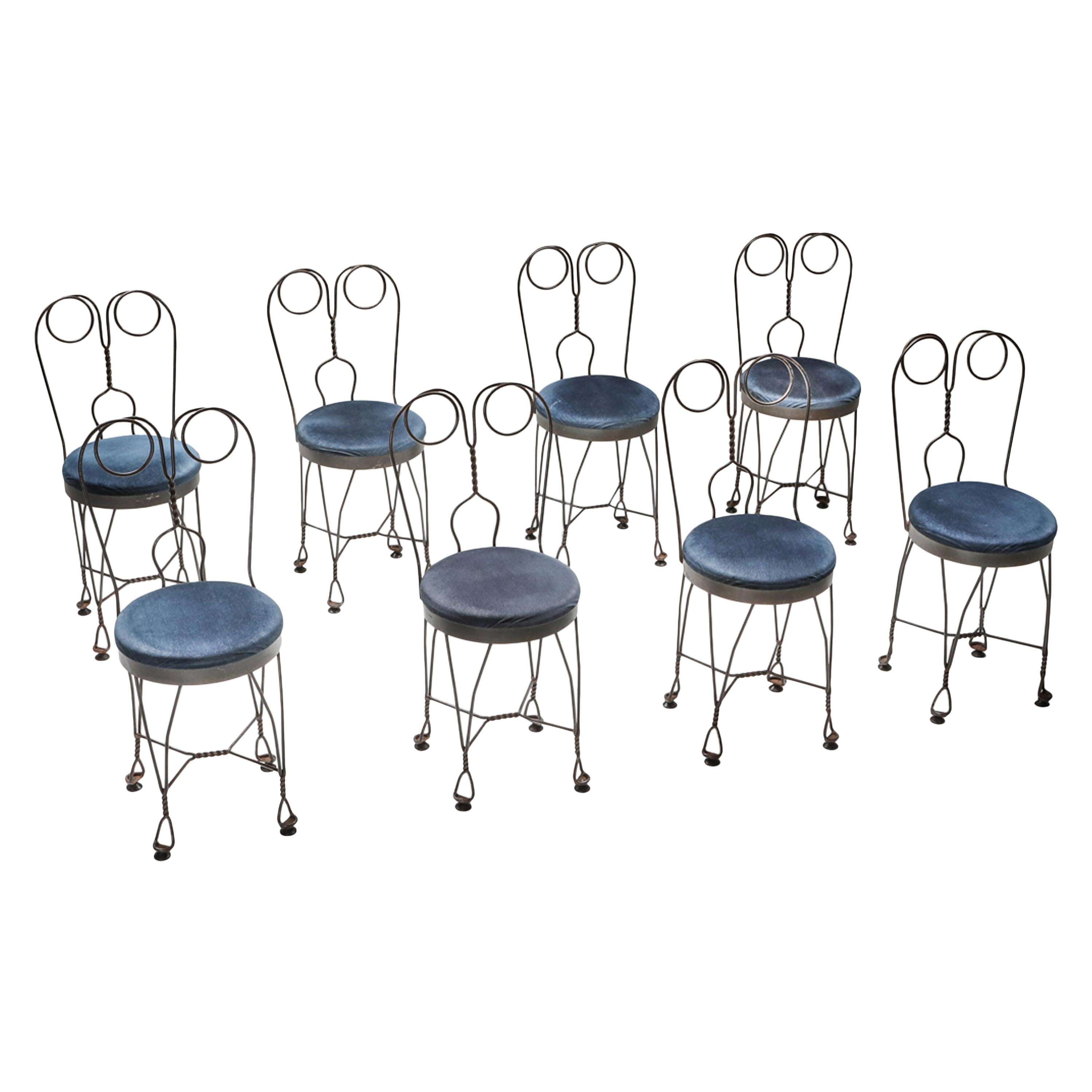 Cane and Black Metal Tropical Dining Chair from the 1950s at 1stDibs