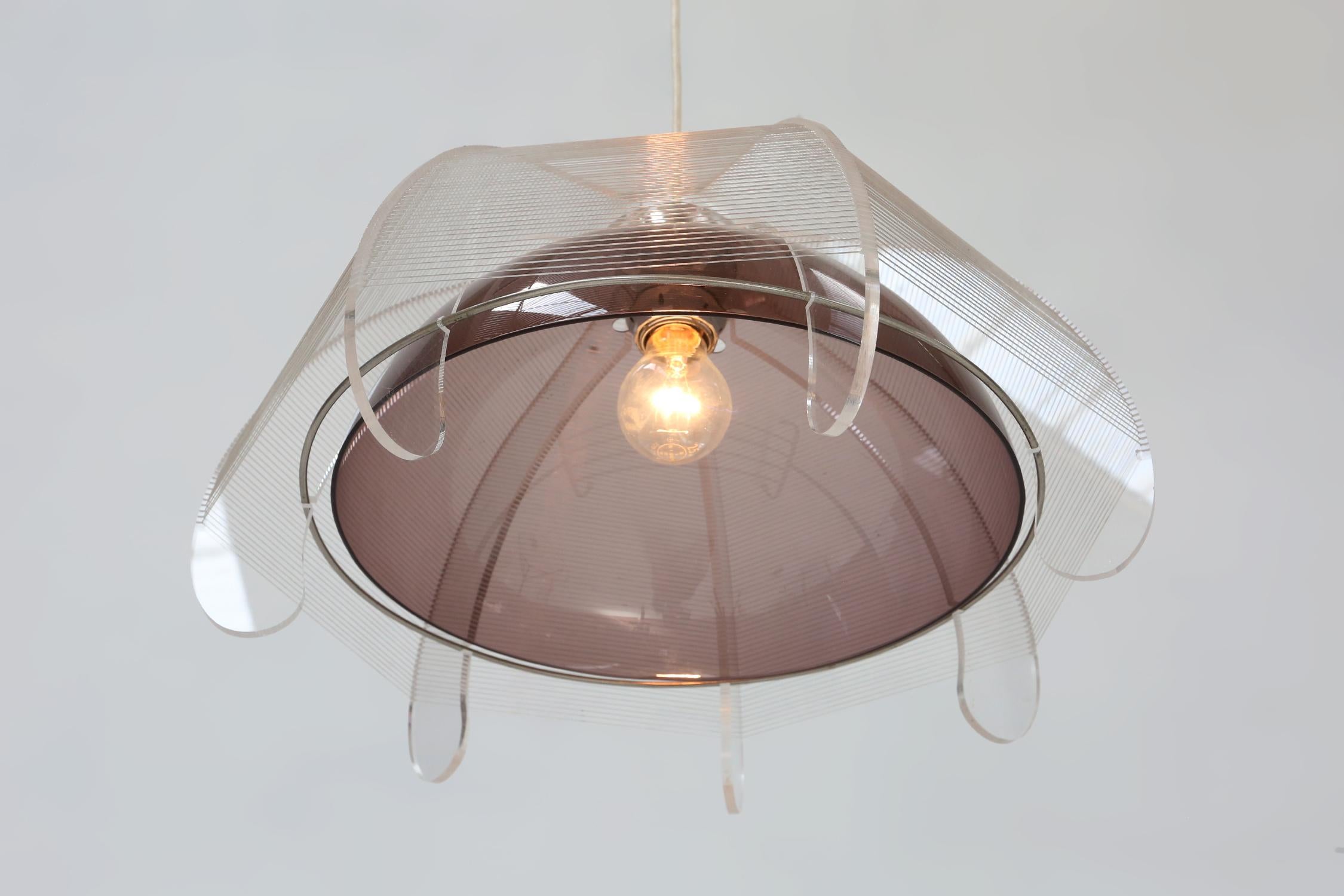 Metà XX secolo Lampada a sospensione in filo di ferro di Paul Secon per Sompex, Germania, 1960 in vendita