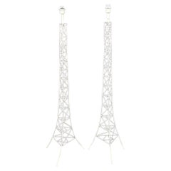 Lámparas de pie estilo Torre Eiffel de varilla de alambre