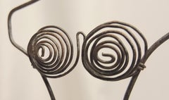 Antique sculpture surréaliste des années 1920-40, ensemble unique de torses féminines en fil d'acier martelé