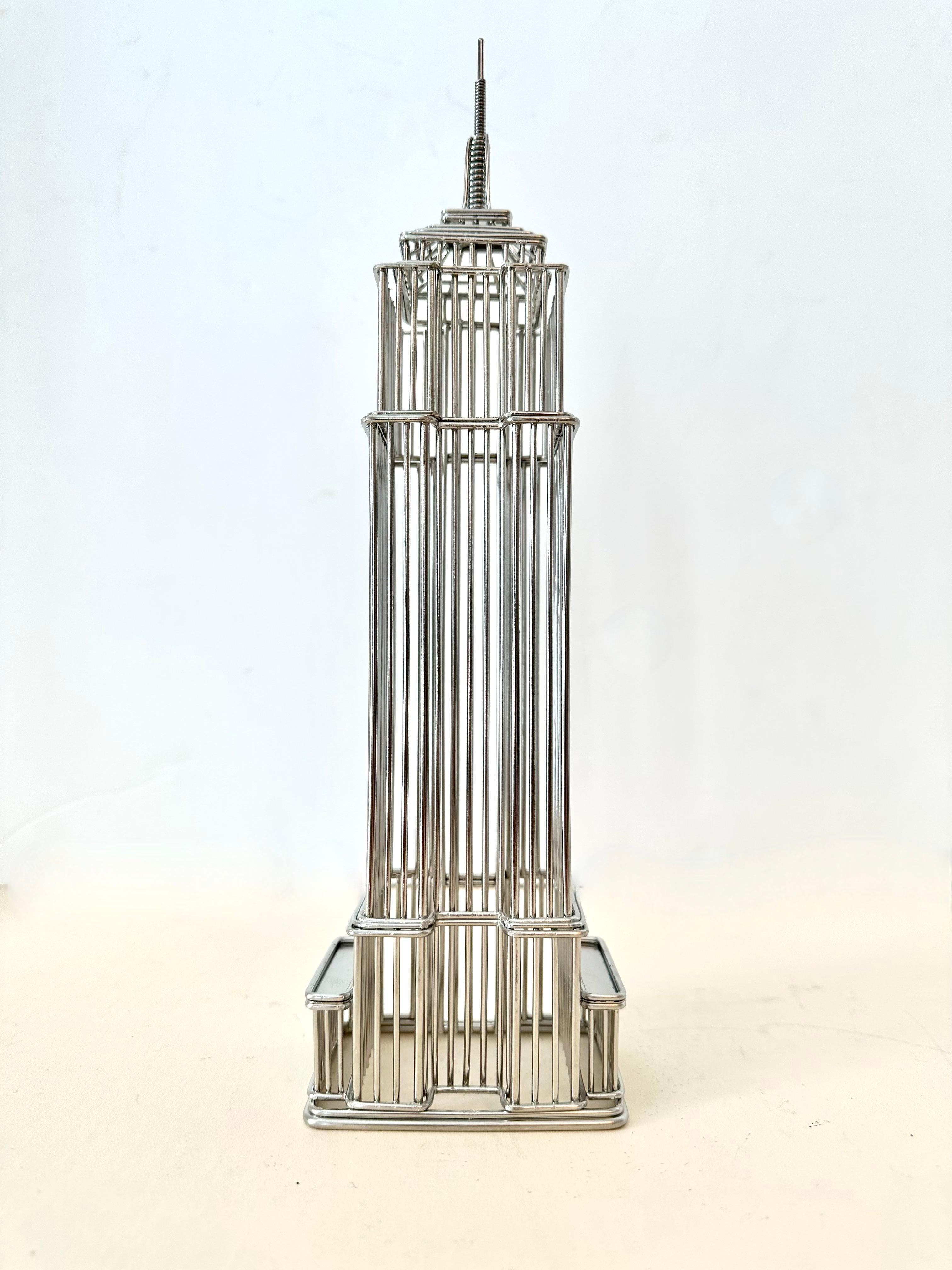 Modern Wire Sculpture of the Empire State Building