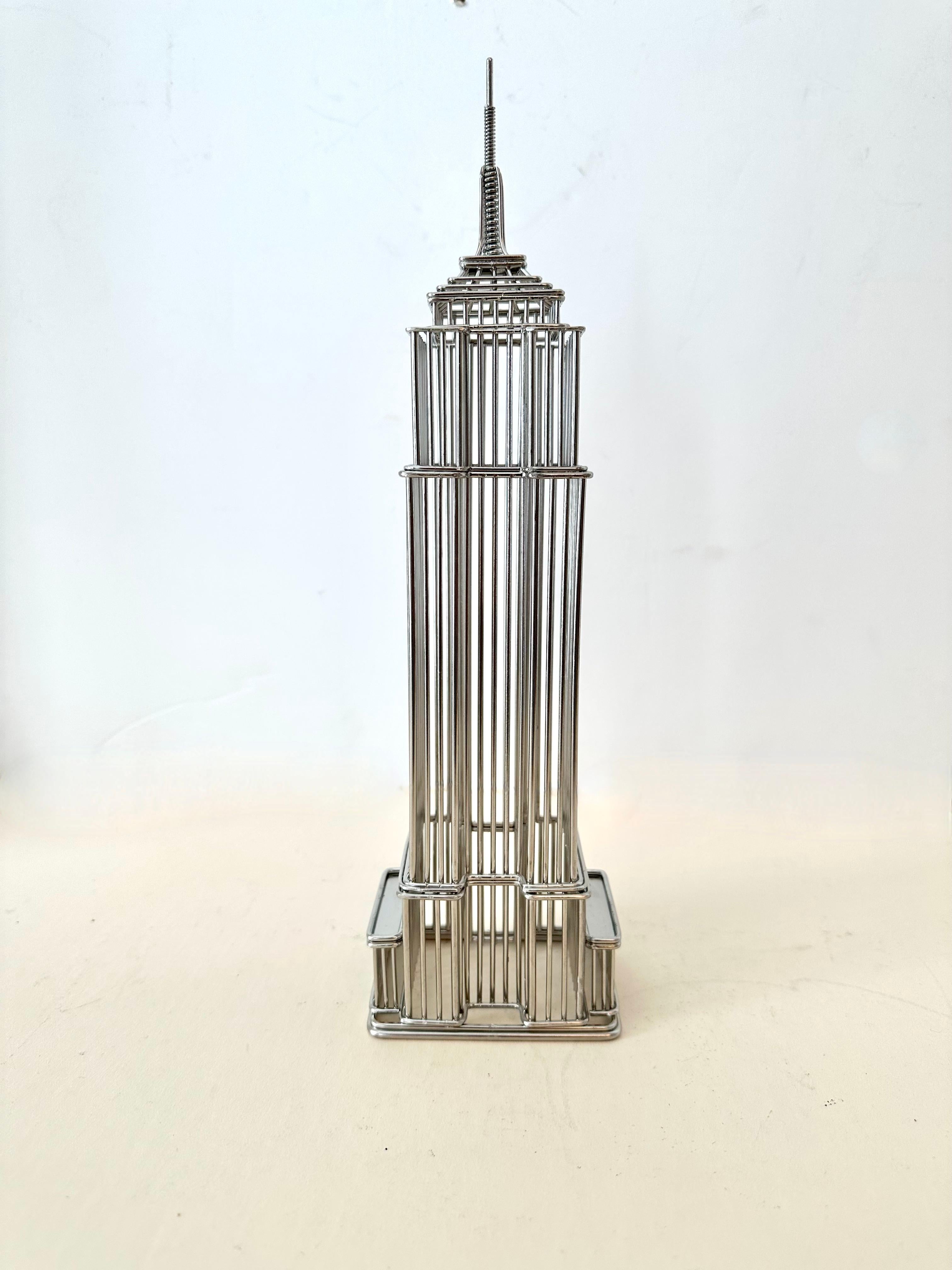 20th Century Wire Sculpture of the Empire State Building