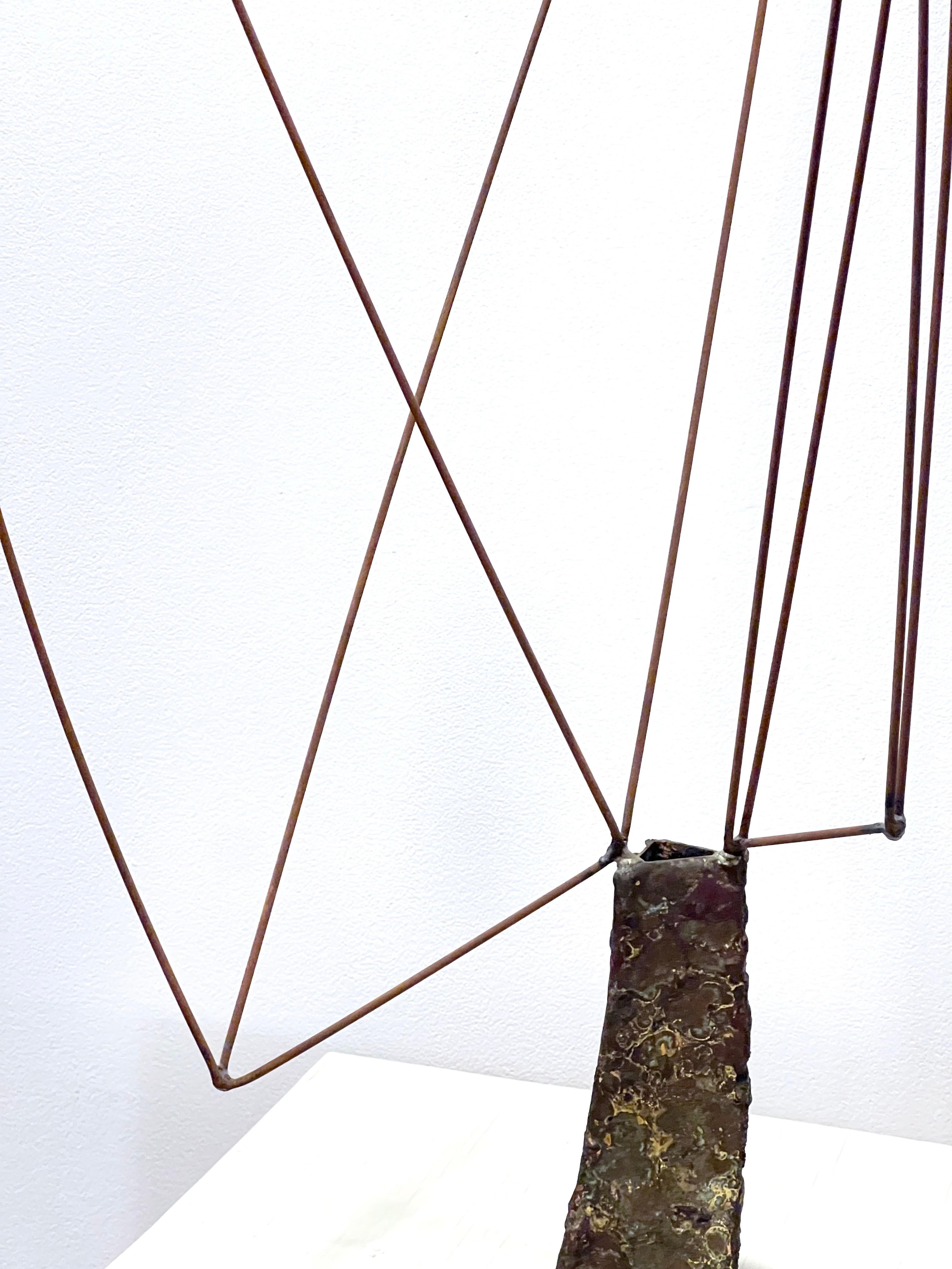 Wire Sculpture on Pedstal by Harry Bertoia For Sale 5