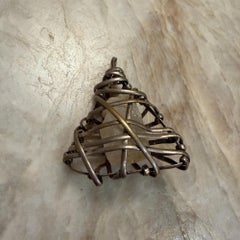 Wire-Wrapped Pendant Featuring a Raw Gemstone Quartz Silver-plated