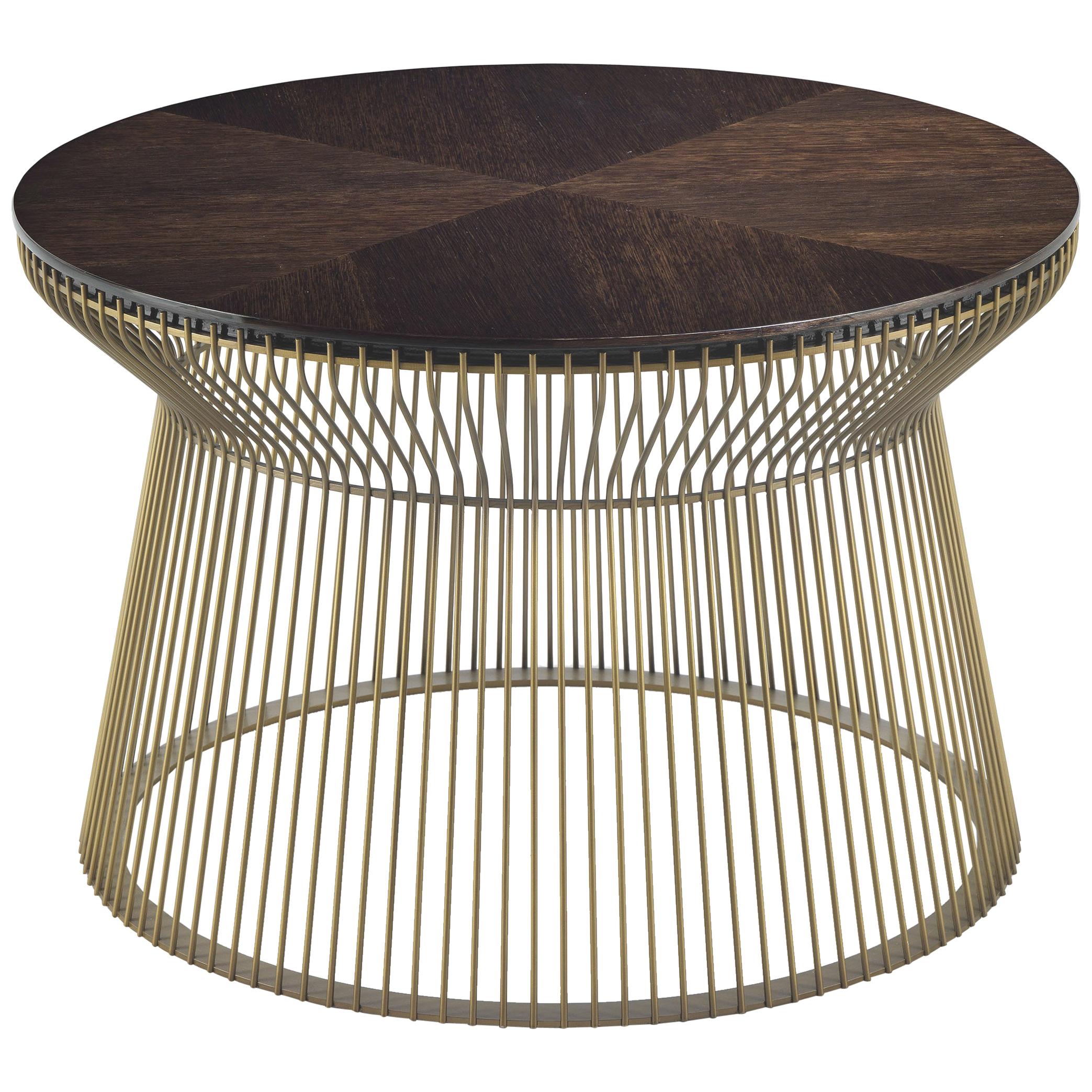 Roberto Cavalli Home Interiors Wire.2 Side Table with Wooden Top