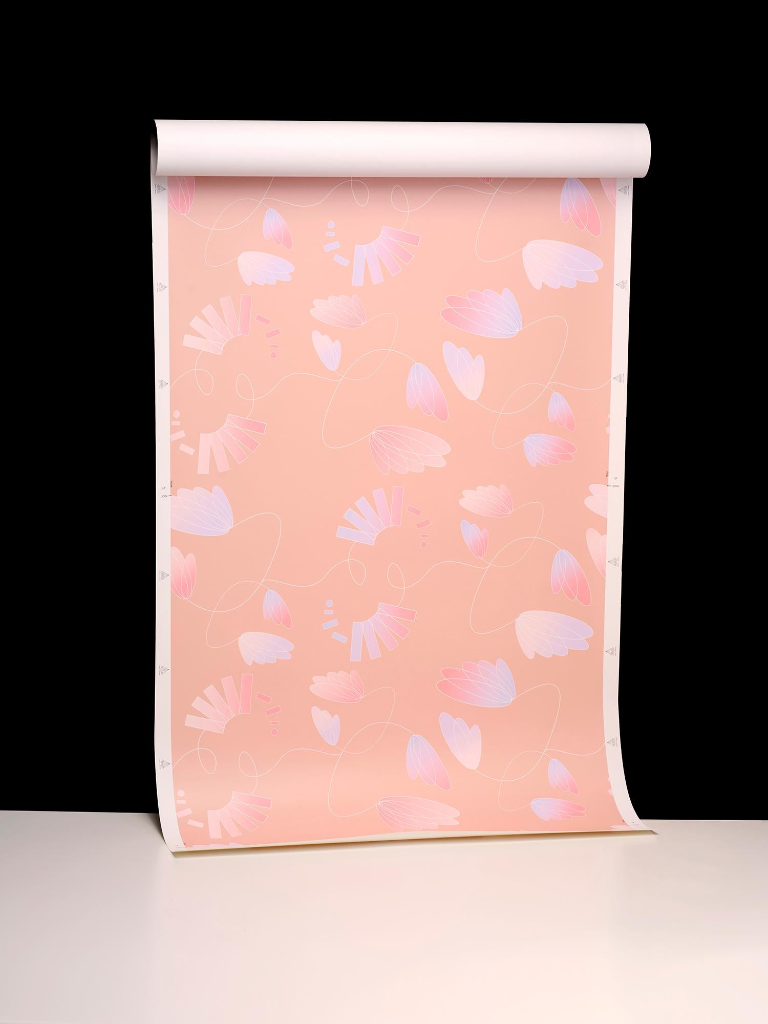 Papel Pintado Ombre Cableado de Inspiración Art Decó Hecho a mano en venta