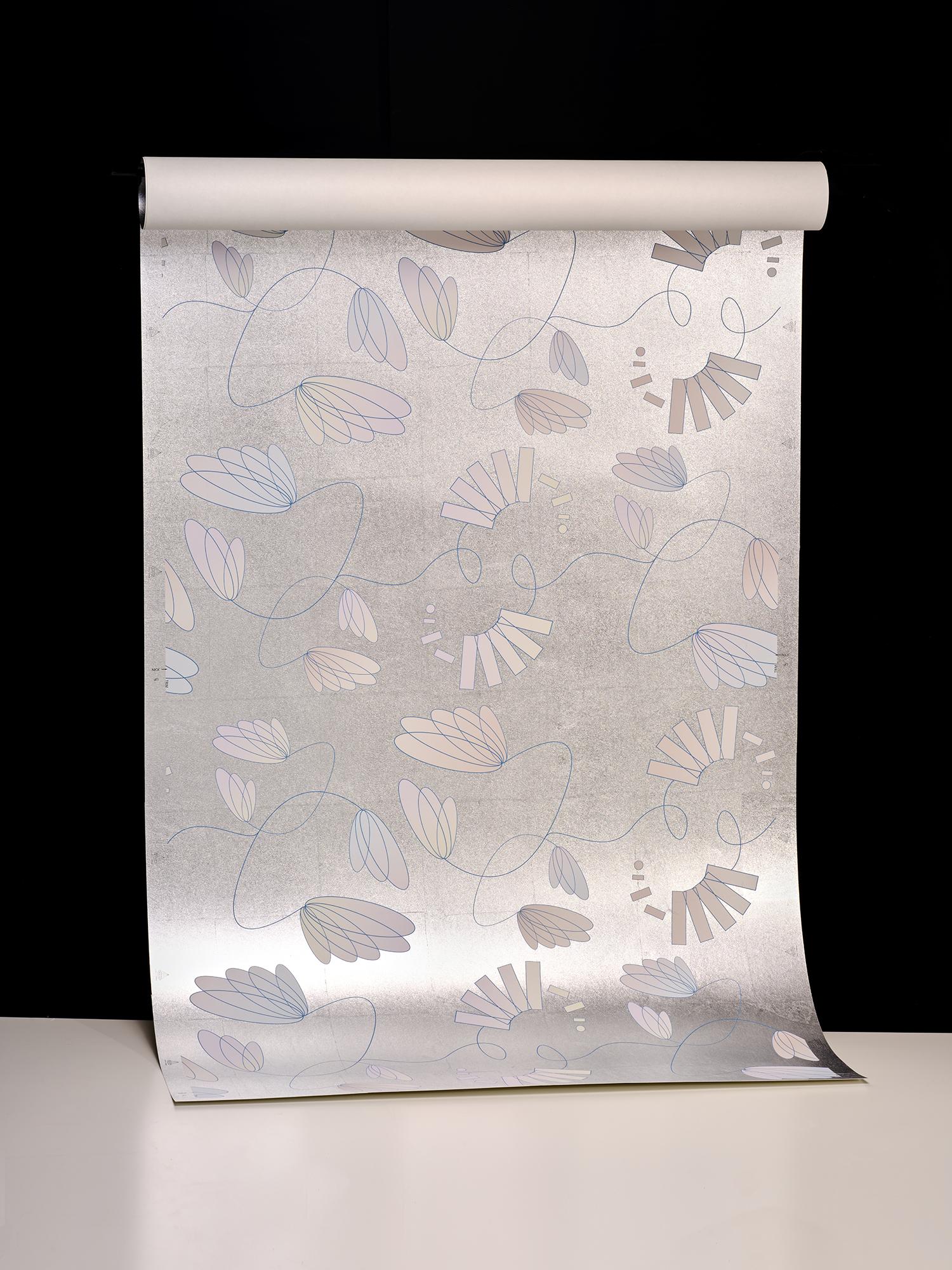 Papel Pintado Ombre Cableado de Inspiración Art Decó en venta 2